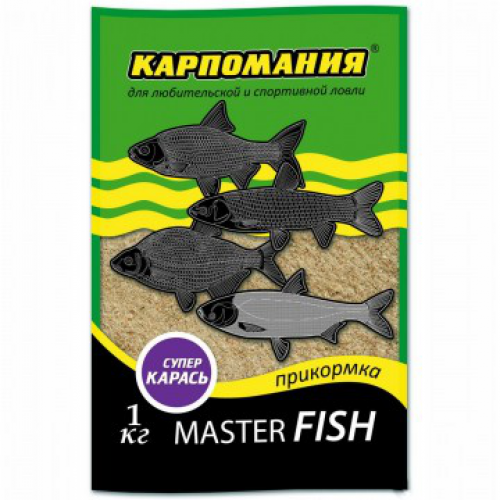 Прикормка Карпомания Master Fish 1кг Супер Карась Прикормка Карпомания Master Fish 1кг Супер Карась