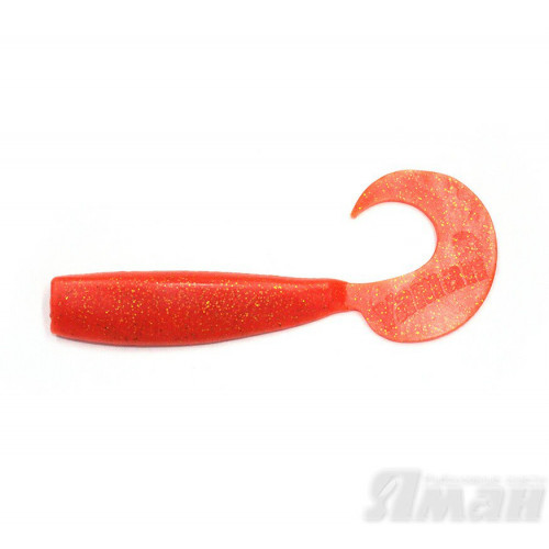 Твистер Yaman Lazy Tail Shad, 7" цвет 03 - Carrot gold flake, 3 шт Y-LTS7-03