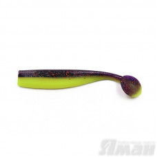Виброхвост Yaman Spry Minnow, 5,5" цвет 26 - Violet Chartreuse, 4 шт Y-SM55-26
