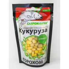 Кукуруза для рыбалки Карпомания 120г Горох полумягкая Кукуруза для рыбалки Карпомания 120г Горох полумягкая