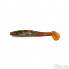 Виброхвост Yaman Flatter Shad, 4", цвет 09 - Motor Oil, 5 шт Y-FS4-09
