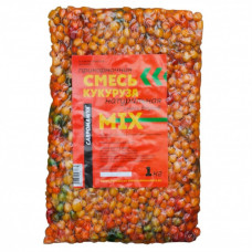 Кукуруза натуральная для рыбалки Карпомания 1кг MIX Кукуруза натуральная для рыбалки Карпомания 1кг MIX