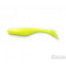 Виброхвост Yaman Greedy Shad, 4", цвет 02 - Chartreuse, 4 шт Y-GS4-02