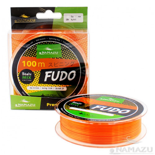 Леска Namazu Fudo, 100 м, 0,4 мм, до 13,04 кг, оранжево-желтая NF100-0,4 Леска Namazu Fudo, 100 м, 0,4 мм, до 13,04 кг, оранжево-желтая NF100-0,4