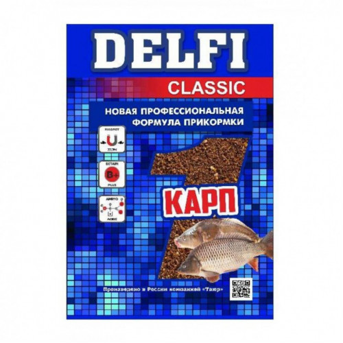 Прикормка Delfi Classic Карп-Карась 800г Конопля DFG-006 Прикормка Delfi Classic Карп-Карась 800г Конопля DFG-006