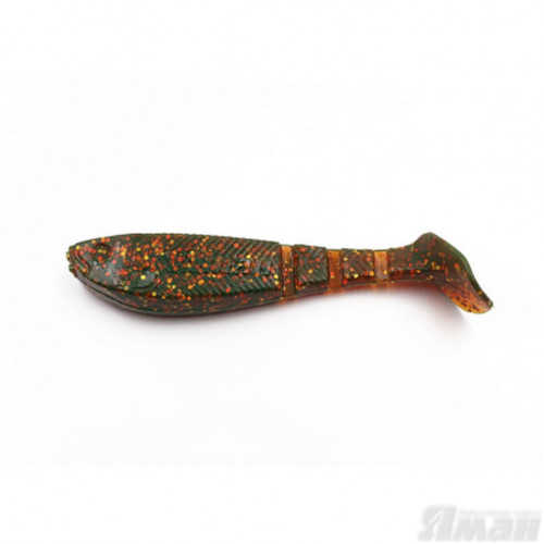 Виброхвост Yaman Light-Flake, 4", цвет 09 - Motor Oil, 4 шт Y-LF4-09