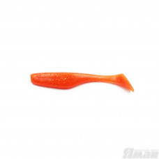 Виброхвост Yaman Greedy Shad, 4", цвет 03 - Carrot gold flake, 4 шт Y-GS4-03