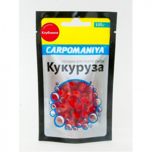Кукуруза для рыбалки Карпомания 120г Клубника полумягкая Кукуруза для рыбалки Карпомания 120г Клубника полумягкая